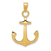 14k Anchor Pendant-C3345