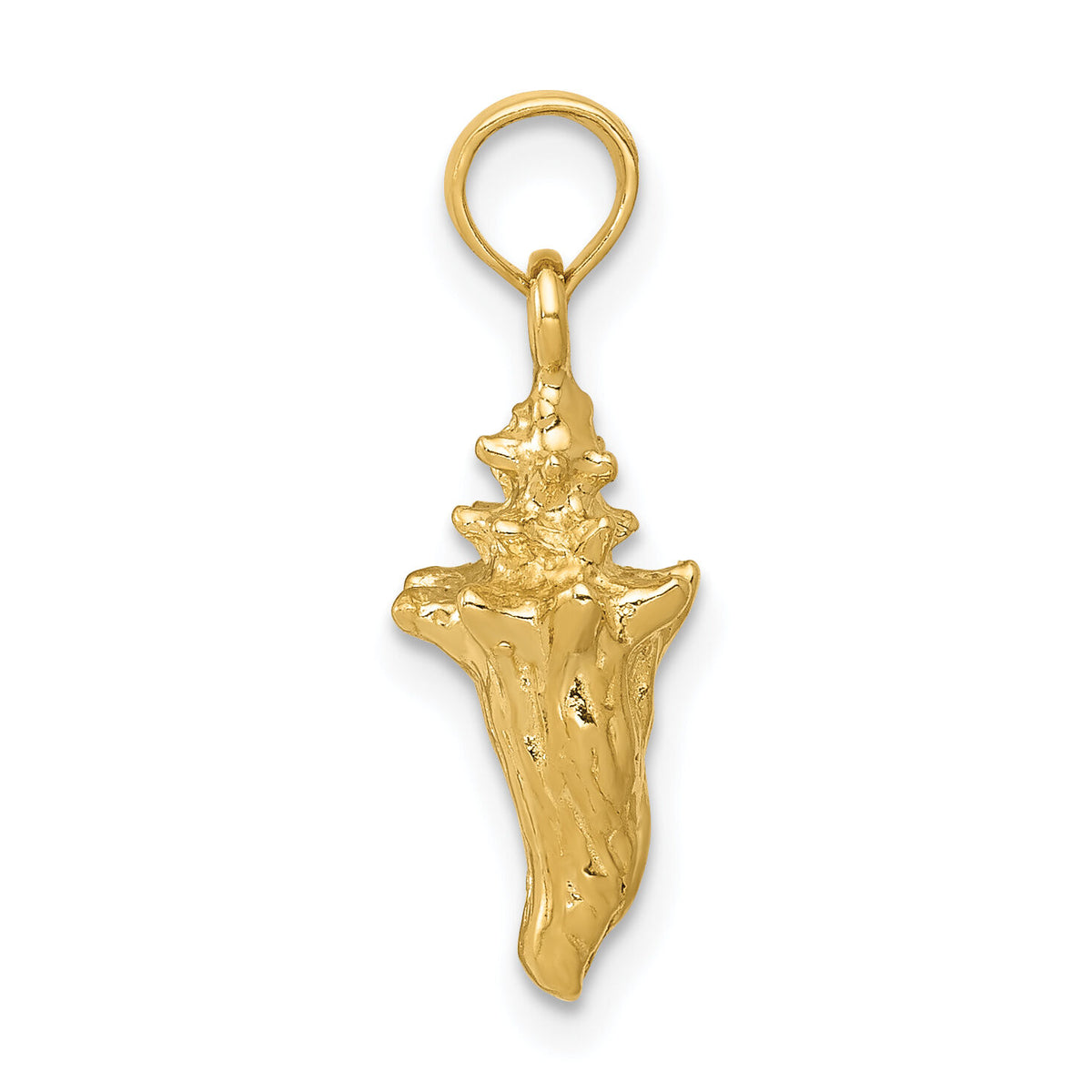 14k 3-D Conch Shell Pendant-C3368