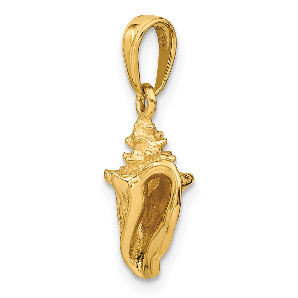 14k 3-D Conch Shell Pendant-C3368