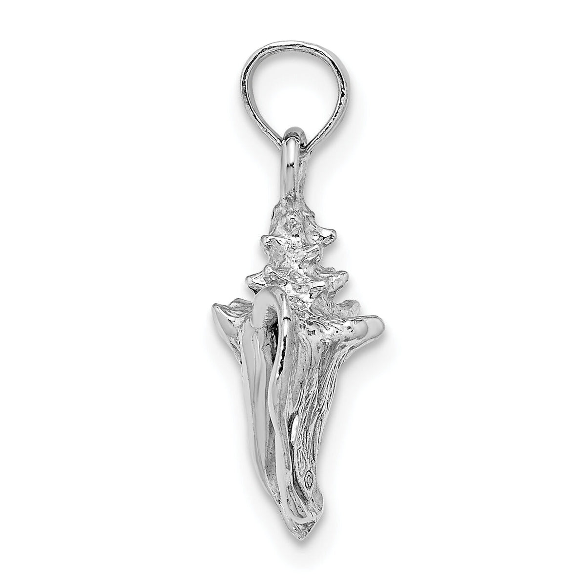 14K White Gold 3-D Conch Shell Charm-C3368W