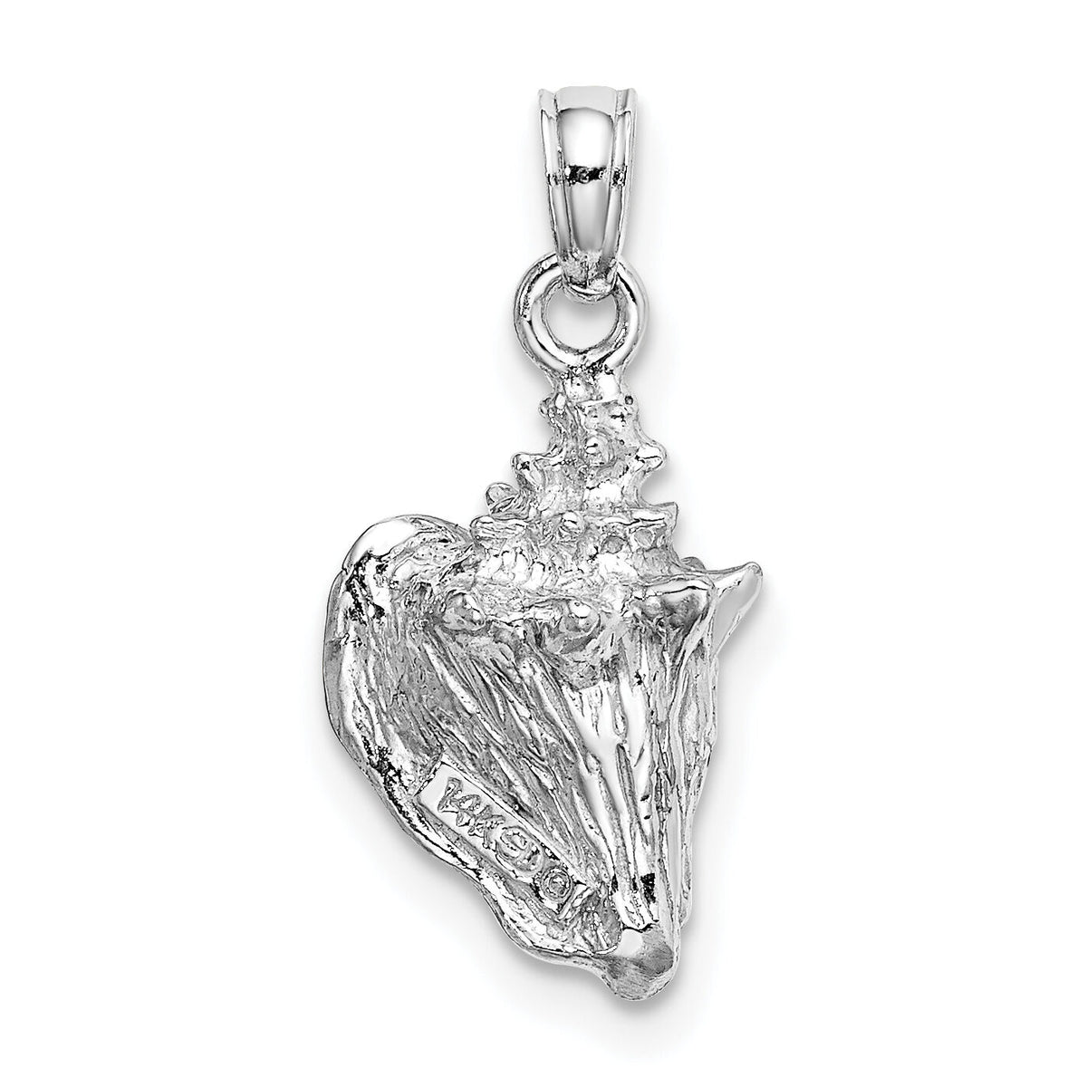 14K White Gold 3-D Conch Shell Charm-C3368W