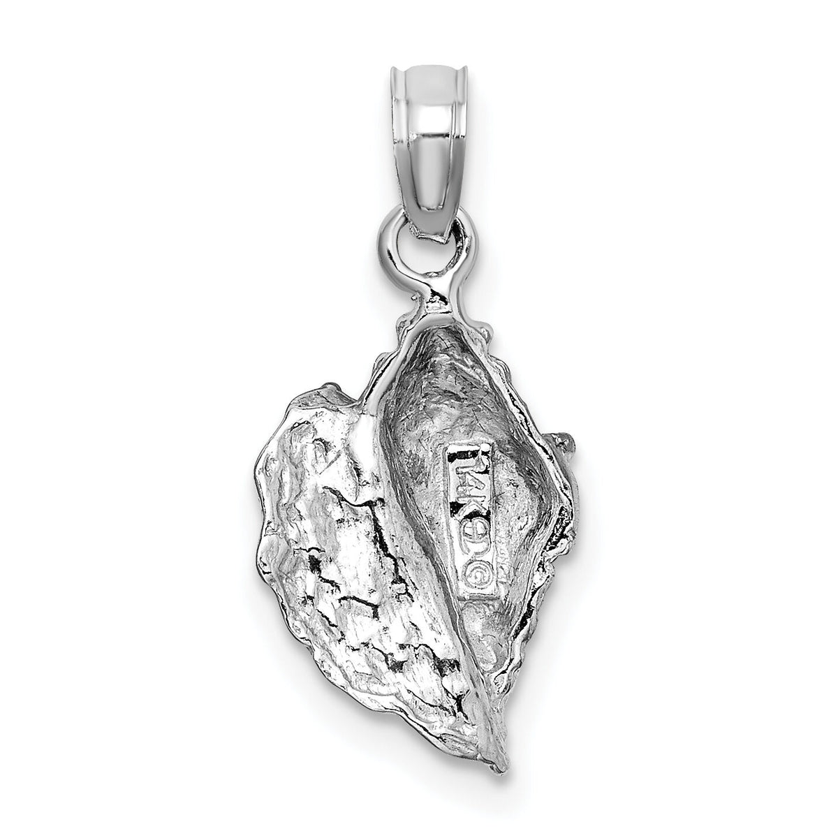 14K White Gold Conch Shell Charm-C3369W