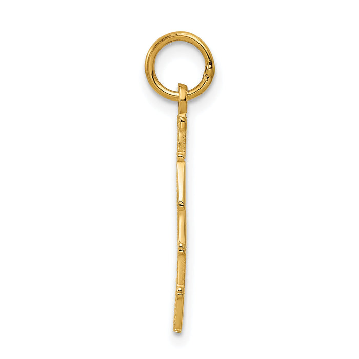 14K Polished TAKEN Charm-C337