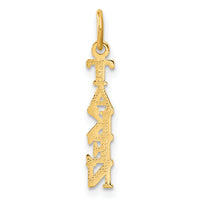 14K Polished TAKEN Charm-C337