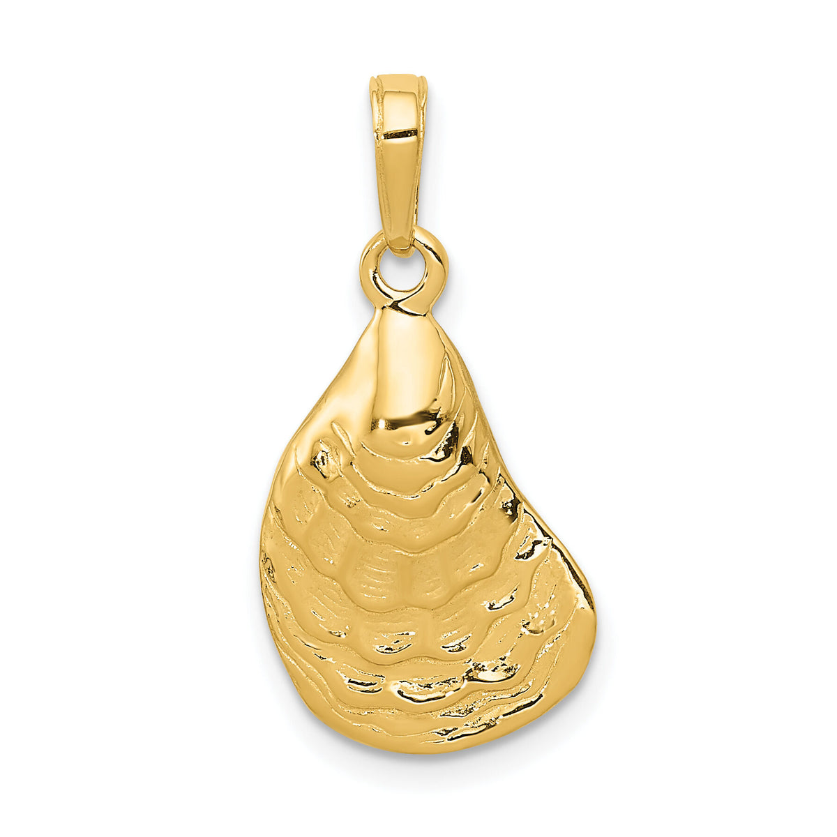 14k Oyster Shell Pendant-C3384