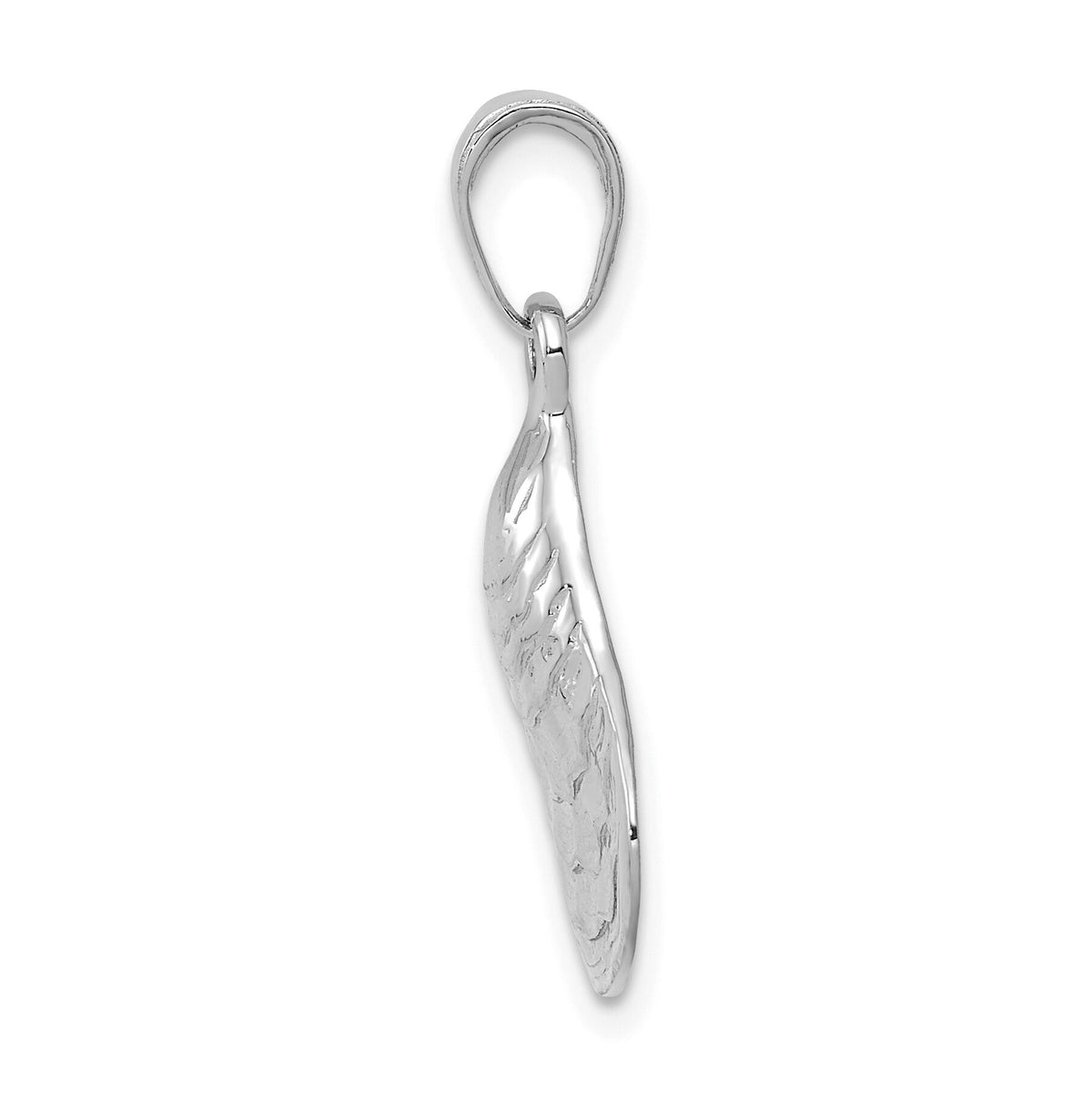 14K White Gold Oyster Shell Pendant-C3384W