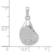 14K White Gold Oyster Shell Pendant-C3384W