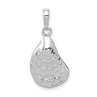 14K White Gold Oyster Shell Pendant-C3384W