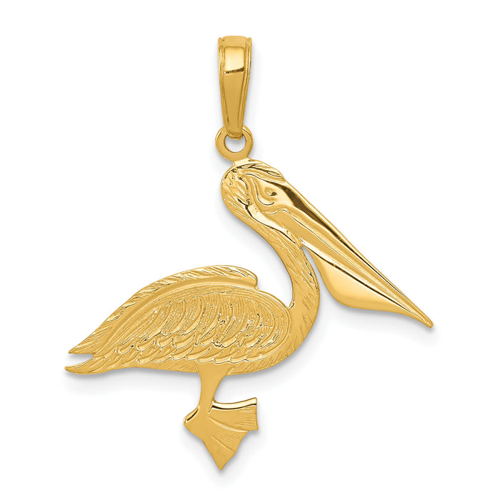 14k Pelican Pendant-C3386