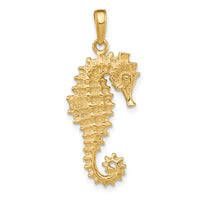 14k 3-D Seahorse Pendant-C3389
