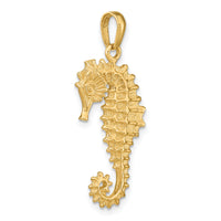 14k 3-D Seahorse Pendant-C3389