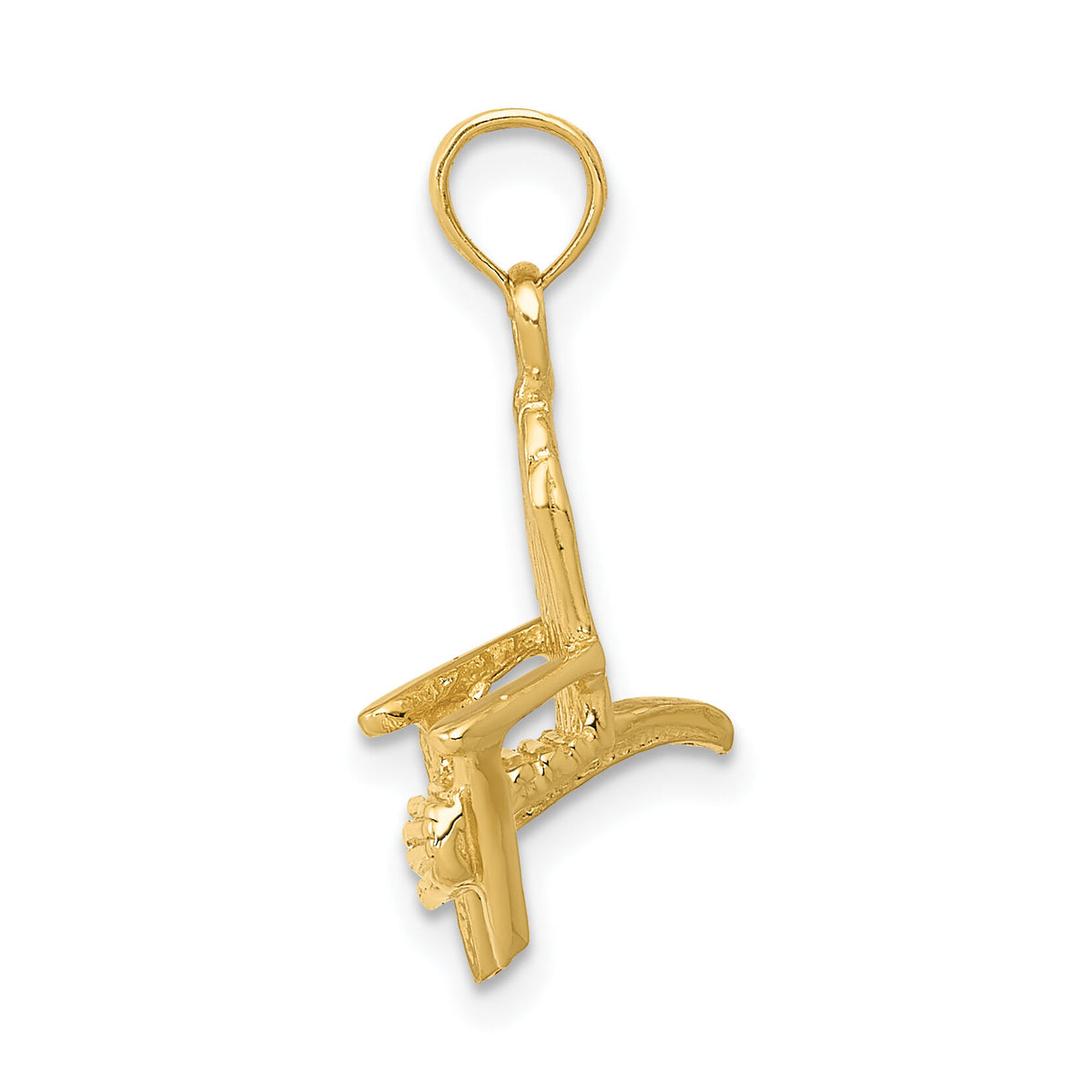 14K 3D Adirondack Beach Chair Pendant-C3390