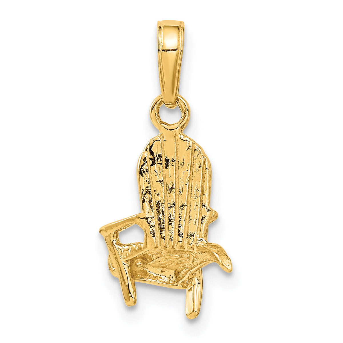 14K 3D Adirondack Beach Chair Pendant-C3390