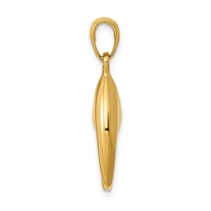 14K 3-D Moveable Stone Crab Claw Pendant-C3409