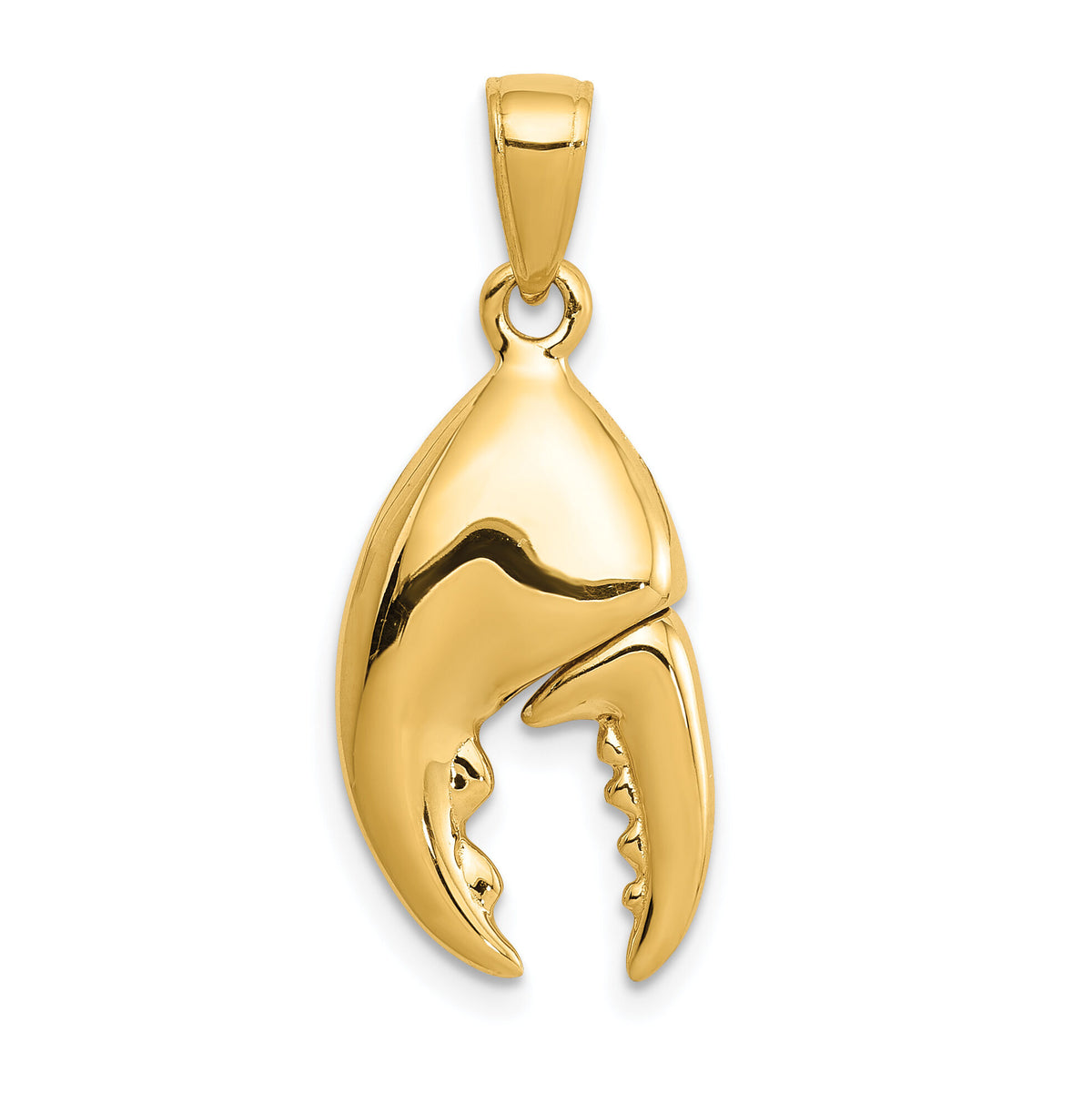 14K 3-D Moveable Stone Crab Claw Pendant-C3409