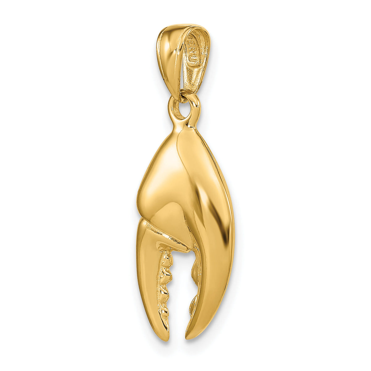 14K 3-D Moveable Stone Crab Claw Pendant-C3409
