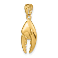 14K 3-D Moveable Stone Crab Claw Pendant-C3409