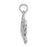 14K White Gold Blue Crab Charm-C3413W