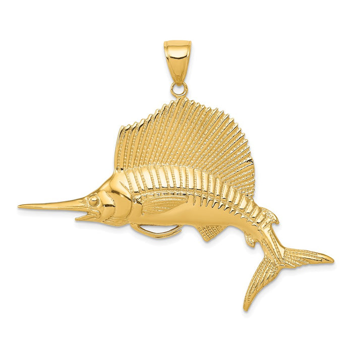 14k Sailfish Pendant-C3425