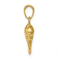 14K Polished 3-D Dolphin Pendant-C3426