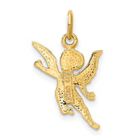 14k Diamond-cut Angel Charm-C344