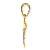 14k Dolphin Jumping Pendant-C3446