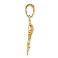 14k Dolphin Swimming Pendant-C3455