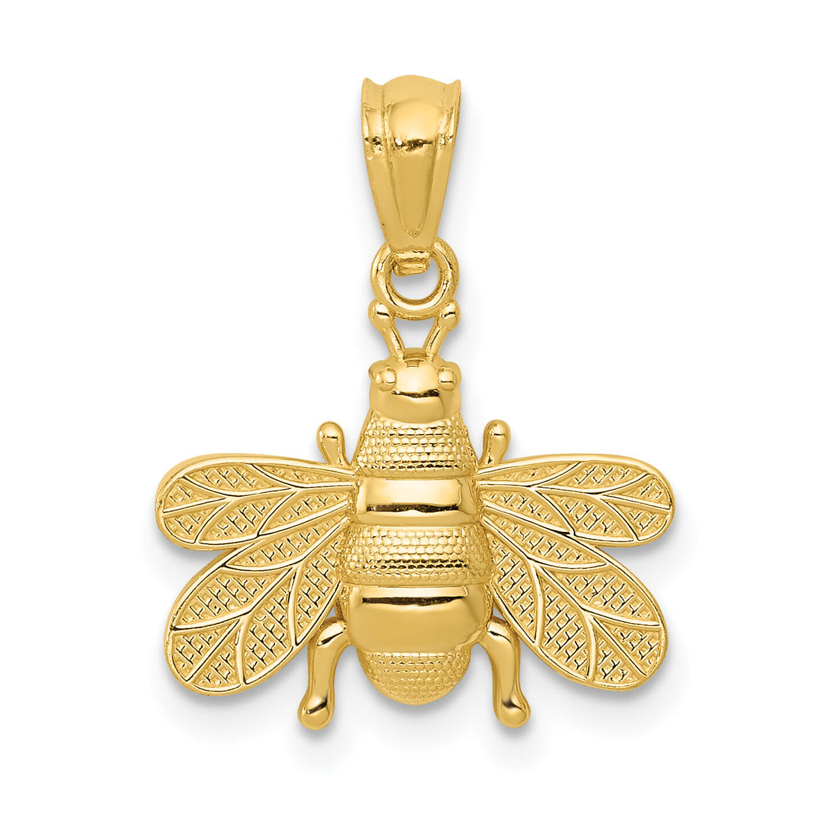 14k Polished Bee Pendant-C3462