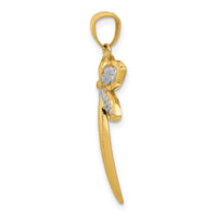 14k with Rhodium Dragonfly Pendant-C3464