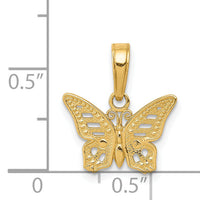 14k Cut-Out Butterfly Pendant-C3471