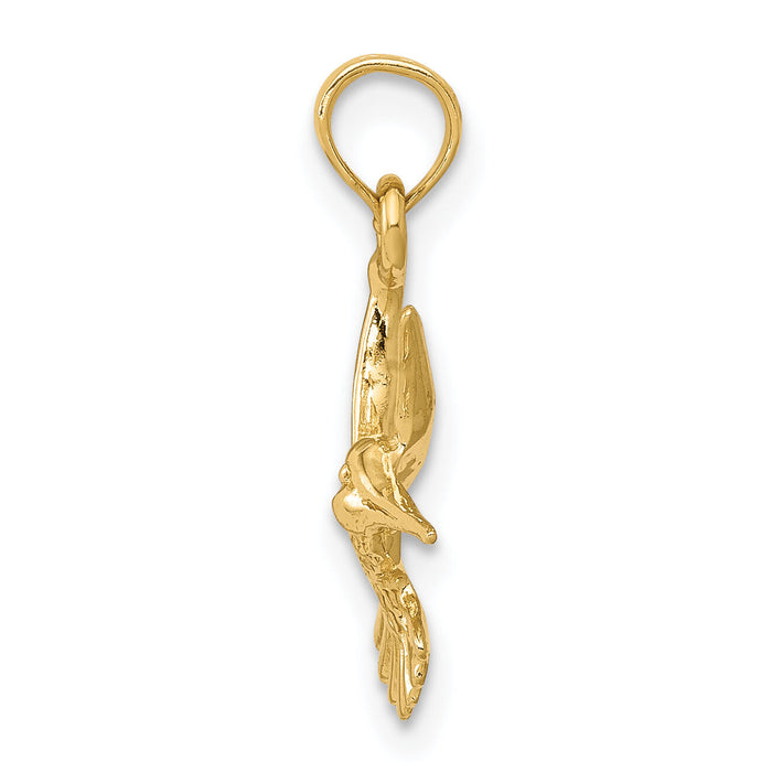 14k Hummingbird Pendant-C3472