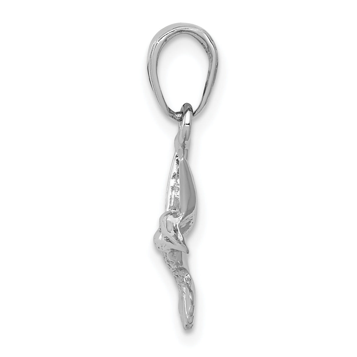 14k White Gold Hummingbird Pendant-C3472W