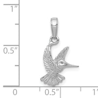 14k White Gold Hummingbird Pendant-C3472W