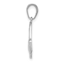 14K White Gold Polished Hummingbird in Flight Pendant-C3477W