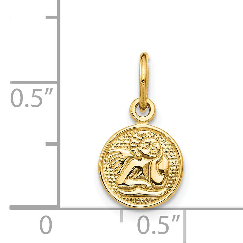 14k Small Polished Angel Charm-C349