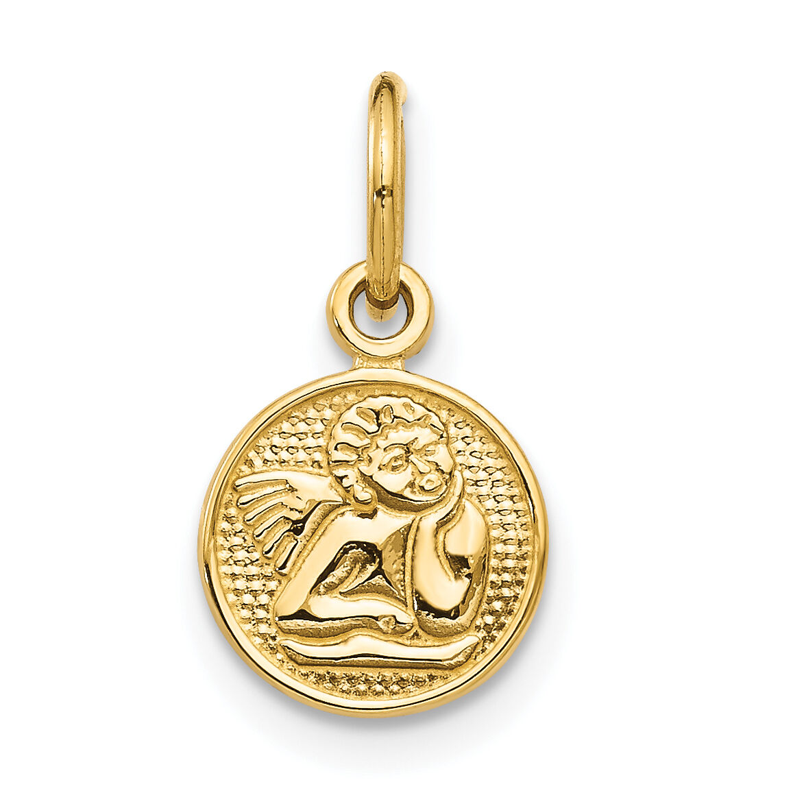 14k Small Polished Angel Charm-C349