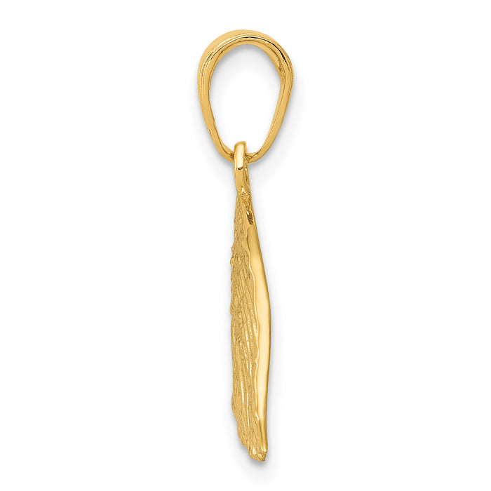 14k Eagle Head Pendant-C3492