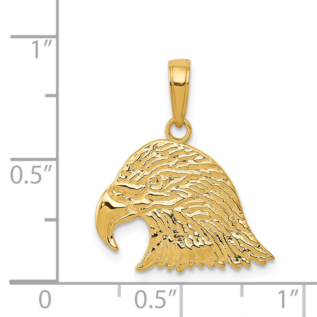 14k Eagle Head Pendant-C3492