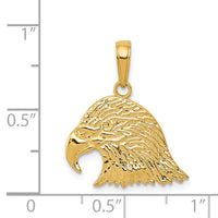 14k Eagle Head Pendant-C3492