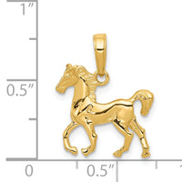 14k Standing Horse Pendant-C3504