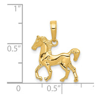 14k Standing Horse Pendant-C3504