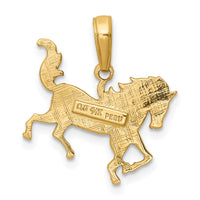 14k Horse Pendant-C3505