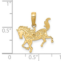 14k Horse Pendant-C3505