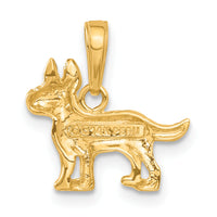 14k Terrier Dog Pendant-C3507