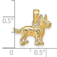 14k Terrier Dog Pendant-C3507