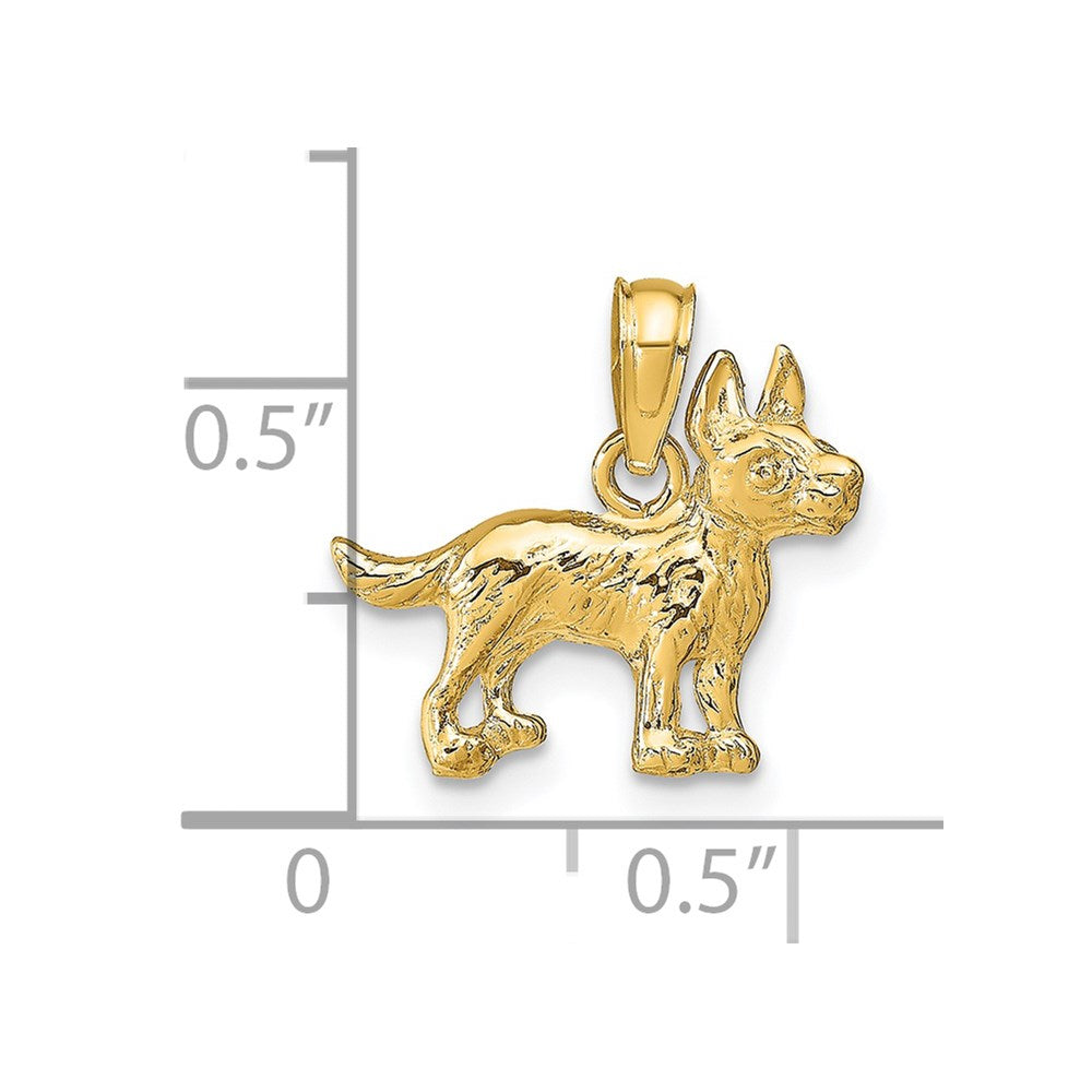 14k Terrier Dog Pendant-C3507