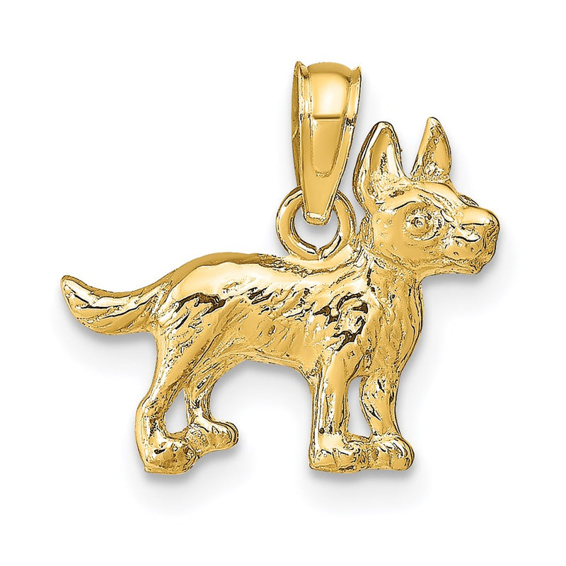 14k Terrier Dog Pendant-C3507