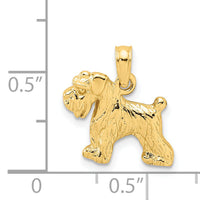 14k Schnauzer Dog Pendant-C3509
