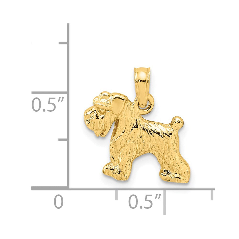 14k Schnauzer Dog Pendant-C3509