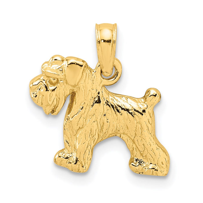 14k Schnauzer Dog Pendant-C3509